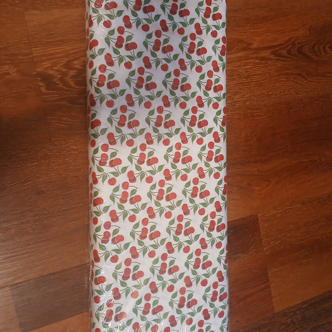 Cherries w/ Glitter Cotton Fabric by the Bolt