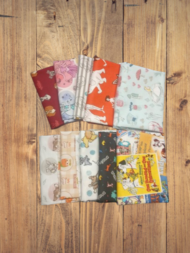 Assorted Disney Classic Characters Fabric - 1 lb Scrap Bundle