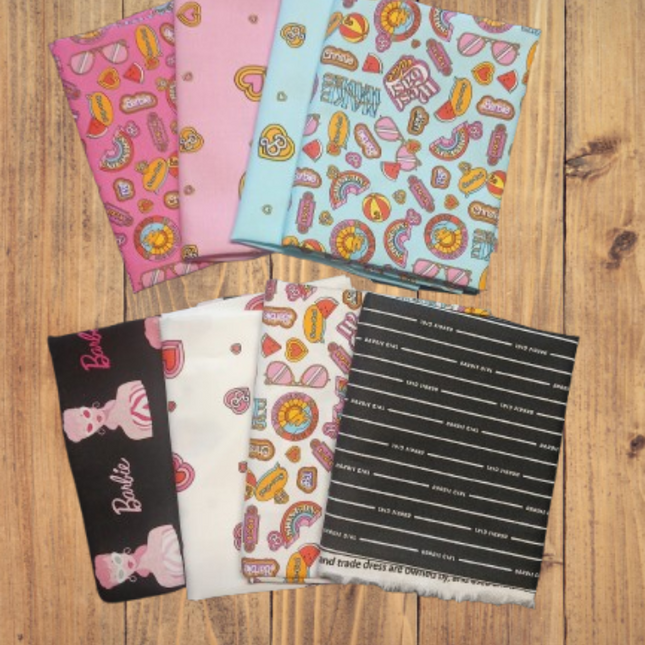 8 Fat Quarters - Assorted Barbie Fat Quarter Bundle