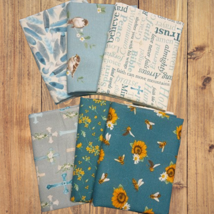 6 Fat Quarters -  Assorted Love Never Fails Fat Quarter Bundle