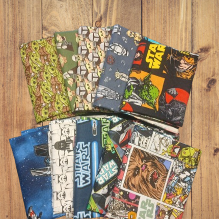10 Fat Quarters - Assorted Star Wars Fat Quarter Bundle