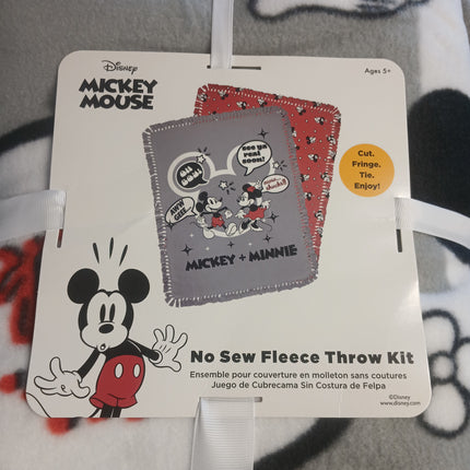 72" x 60" Mickey Minnie See YA Soon No Sew Blanket Kit