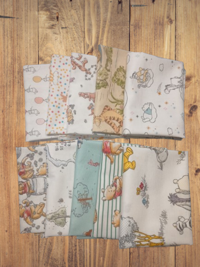 Assorted Pooh and Friends Flat Fold Assortment 20 Yard Bundle Cotton Fabric