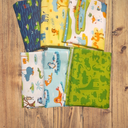 Assorted Zooville Flat Fold Assortment 18 Yard Bundle Cotton Fabric