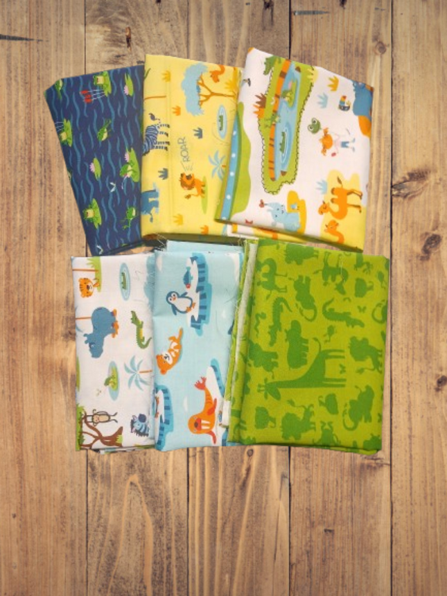Assorted Zooville Flat Fold Assortment 18 Yard Bundle Cotton Fabric