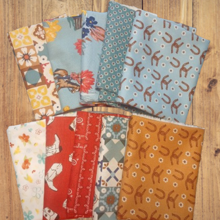 10 Half Yards  -Assorted Wild Rose Western Half Yard Bundle