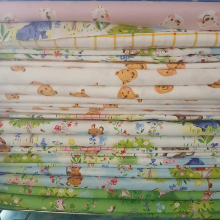 Assorted 100 Akers Woods Flat Fold Assortment 10 or 25 Yards Bundle Cotton Fabric
