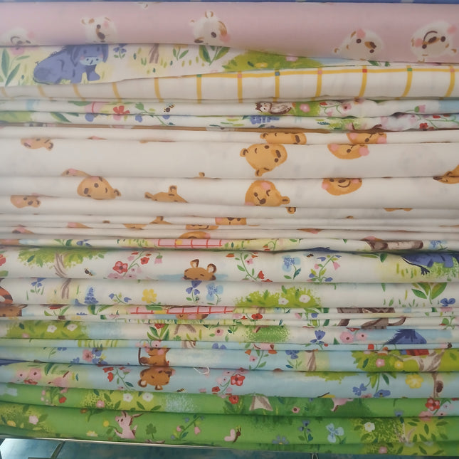 Assorted 100 Akers Woods Flat Fold Assortment 10 or 25 Yards Bundle Cotton Fabric