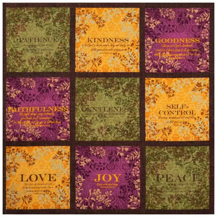 Fruit Of The Spirit Panel Cotton Calico Fabric