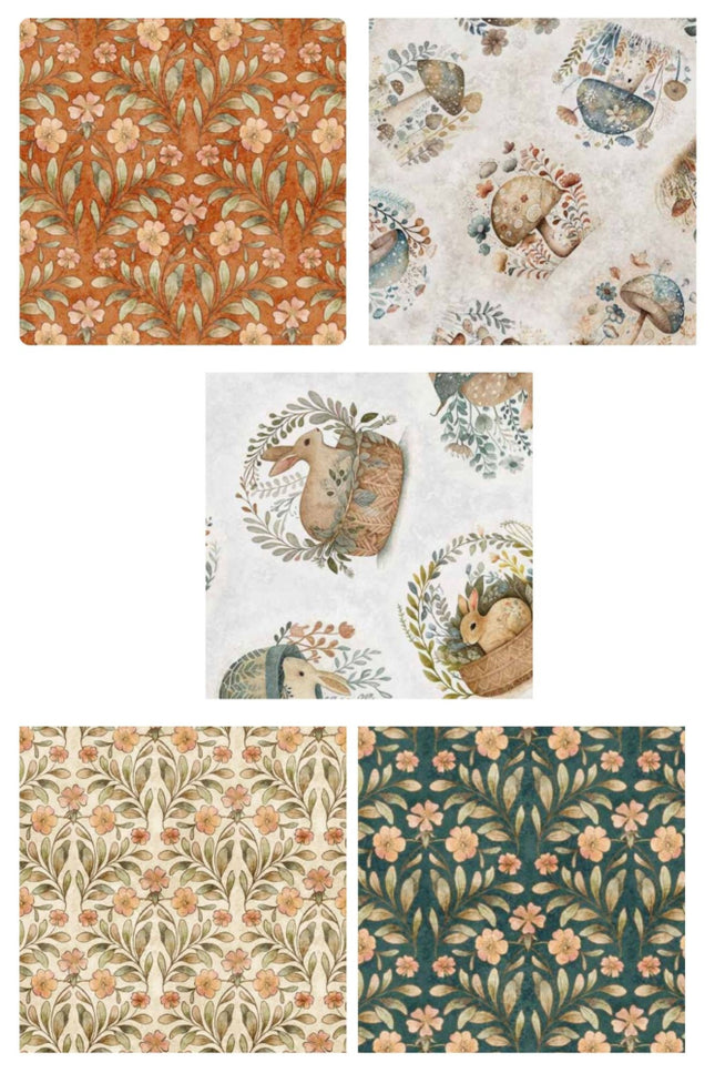 5 Fat Quarters – Assorted Cotton Tails Fat Quarter Bundle