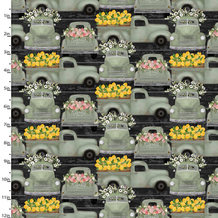 Handmade Placemat Or Table Runner White Cottage Farm Farm Fresh Trucks