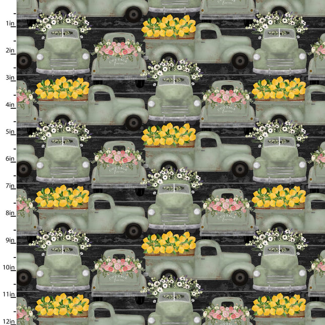 Handmade Placemat Or Table Runner White Cottage Farm Farm Fresh Trucks