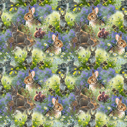 Handmade Placemat Or Table Runner New Beginnings Spring Bunnies Multi