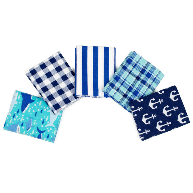 Sea Life Flannel Fat Quarter Bundle (5pcs)