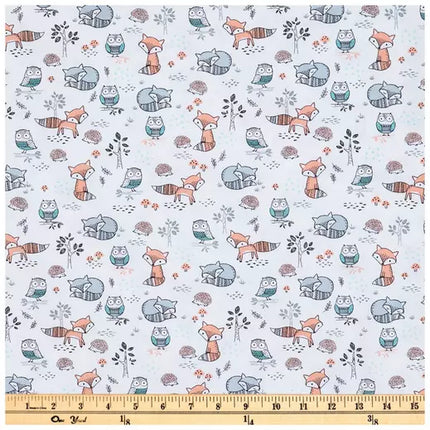 Charming Woodland Cotton Calico Fabric