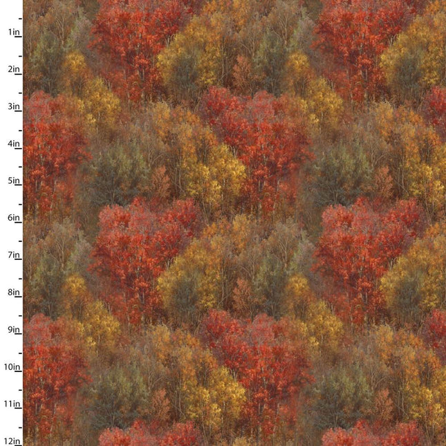 Whitetail Country Forest Texture Multi Cotton Fabric