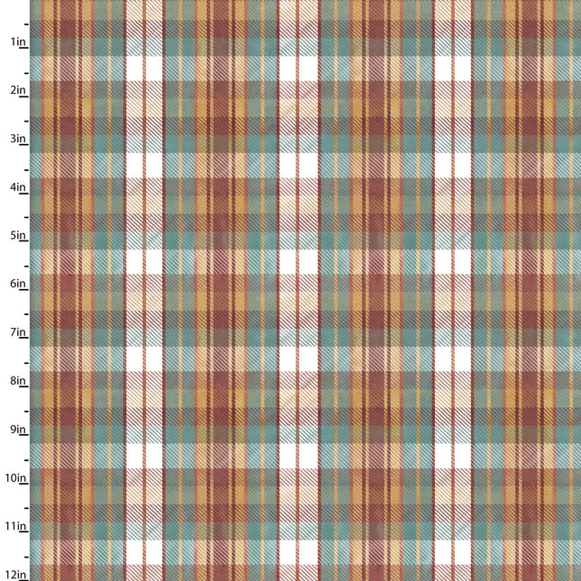 Pumpkin Please Harvest Plaid Cotton Fabric