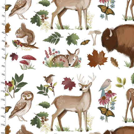 Handmade Placemat Or Table Runner Autumn Meadow Landscape White