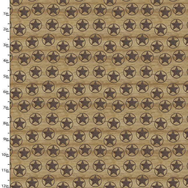 Hold Your Horses Lonestar Allover Tan Cotton Fabric