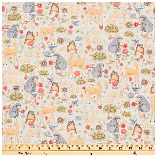 Woodland Cotton Calico Fabric
