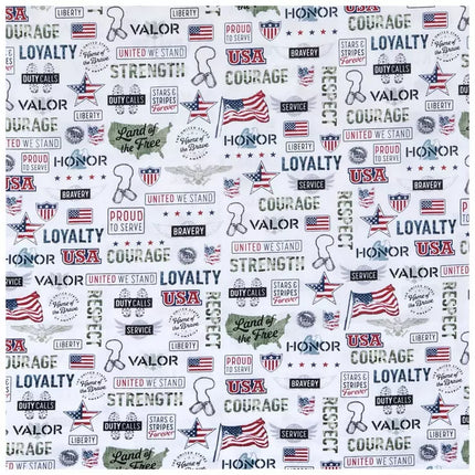 Handmade Valance or Curtain Panel United We Stand