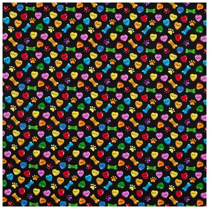 Handmade Valance or Curtain Panel Conversation Hearts & Bones