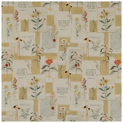 Handmade Placemat Or Table Runner 1 Corinthians Pressed Floral