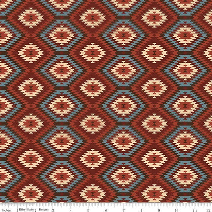 John Wayne American West Southwest Red Cotton Fabric