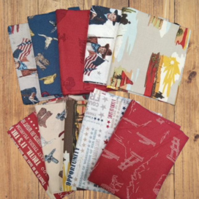 10 Half Yards  - Assorted John Wayne Half Yard Bundle