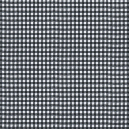 Gingham Plaid Black Flannel Fabric