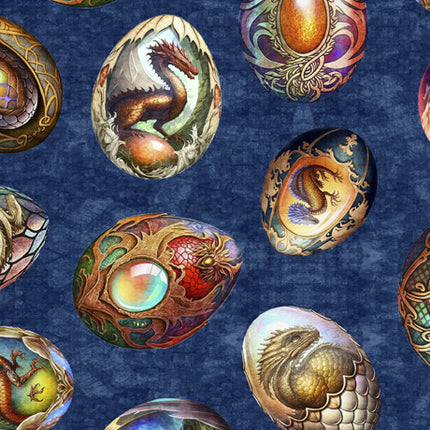 Dragon Fyre Dragon Eggs Cotton Fabric