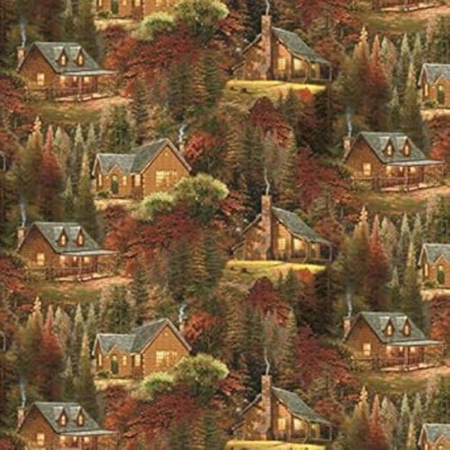 Autumn Cabin Cotton - 1 Yard Precut Fabric