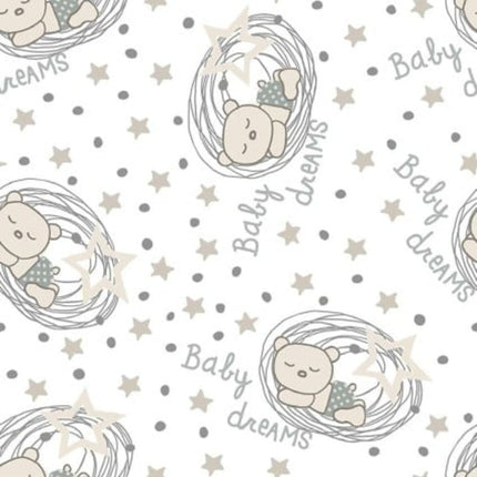 Itty Bitty Jack Baby Dreams Bear Flannel Fabric (1 yard)