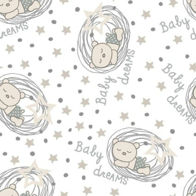Itty Bitty Jack Baby Dreams Bear Flannel Fabric (1 yard)