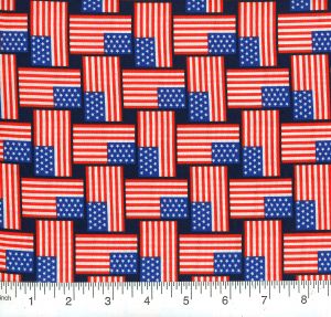 Curtain Valance - Patriotic Woven Flag Cotton