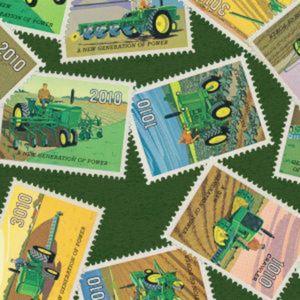 John Deere Stamps Cotton Fabric Table Runner & Placemats