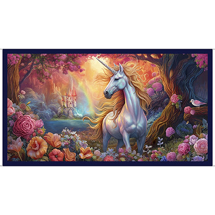 Mystical Unicorn 24" Panel Cotton Fabric