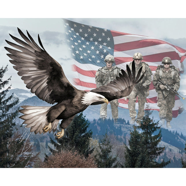 America 250 Years Brave Like an Eagle Panel - 35-1/2" x 44"