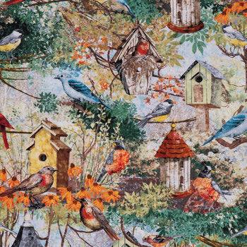 Modest Dwellings Bird Cotton Calico Fabric