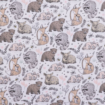 Pillowcase - Pink Woodland Animals Flannel