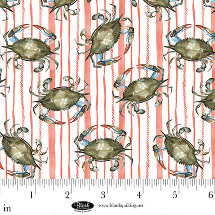 Seaside Boil Crabs Cotton Fabric
