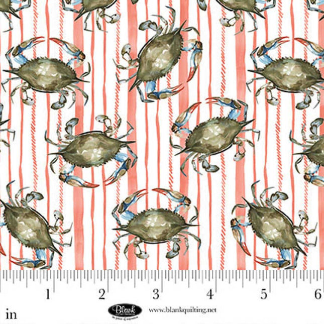 Seaside Boil Crabs Cotton Fabric