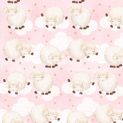 Sheep and Clouds Flannel Fabric
