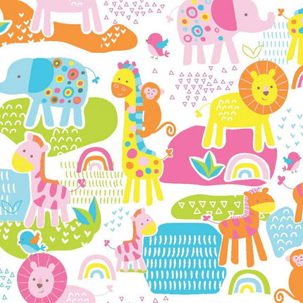 Fun Flannel Safari Animals Fabric