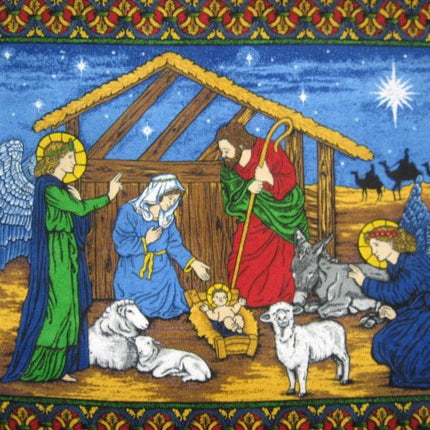 Nativity Panel Fleece Fabric