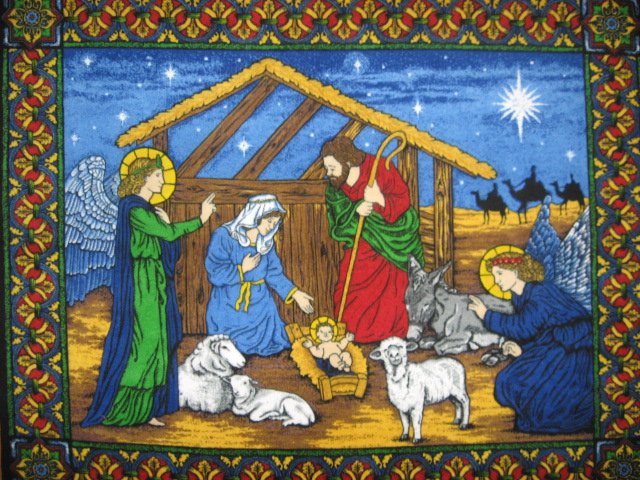 Nativity Panel Fleece Fabric