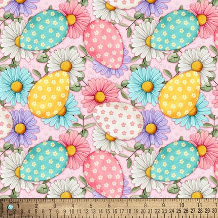 Spring Eggs Cotton Fabric
