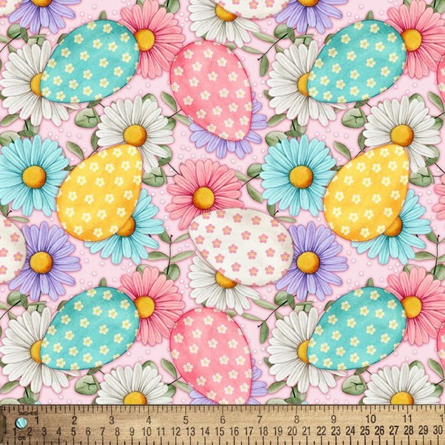 Spring Eggs Cotton Fabric