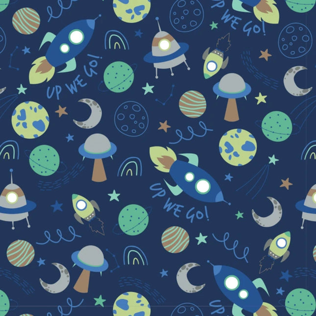 Lost in Space Flannel Fabric