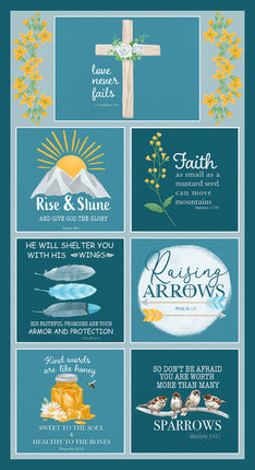 Love Never Fails Digital 24" Panel Cotton Fabric